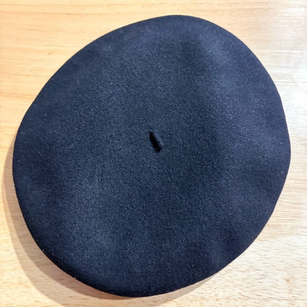 Basque Authentique French Beret – Black – 100% Wool – Made in France Size 9 1/2 - Picture 2 of 5